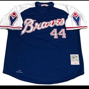 Hank Aaron Atlanta Braves 1973 Jersey Mens XL NWT